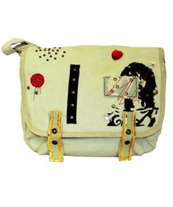 Fino SK-809 Urban Design Canvas Messenger/ Sling Bag - Khaki - Women