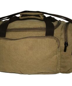 Fino SK-8830 Overnight Hand & Shoulder Washed Canvas Duffel Bag - Khaki