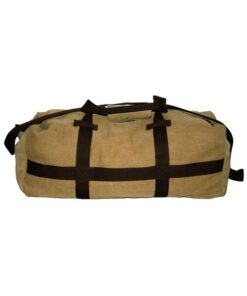 Fino SK-8831 Cotton Canvas Duffel Bag for Overnight & Weekend Luggage - Khaki