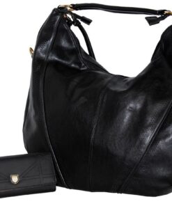 Fino SK-886+51125 Ladies Faux Leather Fashion Oversize Beach /Shopping/ Tote Bag with Purse