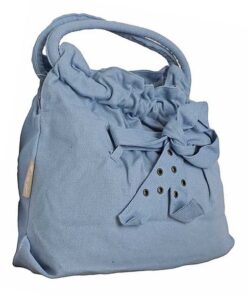 Fino SK-8884 Canvas Top Handle Curve Bag with Bow