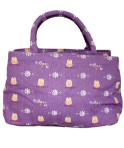 Fino SK-CA8862 Multi-Purpose Bunny Print Canvas Bags - Purple