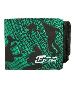 Fino SK-FZ19 Bifold Faux Leather Graffiti Card Holder Wallet with SD Card Holder - Green