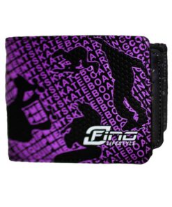 Fino SK-FZ19 Bifold Faux Leather Graffiti Card Holder Wallet with SD Card Holder - Purple