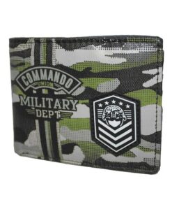 Fino SK-FZ24 Faux Leather Camouflage Card Holder Wallet with SD Card Holder - Midnight Black