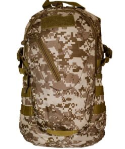 Fino SK-GT6833 Tactical Anti-Theft Military Backpack with Headphone Port - Khaki