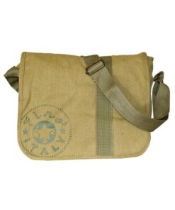 Fino SK-JH721 Everyday Canvas Shoulder Bag with Front Design - Khaki