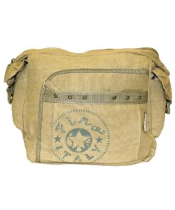 Fino SK-JH725 Canvas Unisex Crossbody Messenger Bag - Khaki