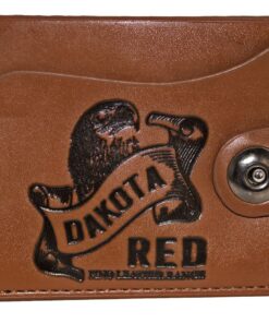 Fino SK-LS075 Faux Leather Bifold Card Wallet With Front Pocket - Cinnamon Brown