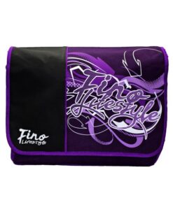 Fino SK-X2221 Lifestyle Unisex Polyester Graffiti Messenger School Bag - Purple