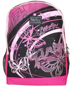 Fino SK-X2910 Girls Unisex Graffiti School Backpack - Pink & Black