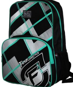 Fino SK-X3599 Unisex Kids School Backpack - Black & Turquoise