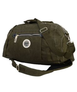 Fino SK7718 Unisex Waterproof Ultra-Light crinkle Nylon Duffel Bag/Backpack - Seaweed Green