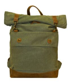 Fino SL-021 Canvas & Genuine Leather 15 Inch Vintage Laptop Backpack
