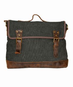 Fino SL-029 Unisex Vintage Canvas and Genuine Leather Messenger Bag