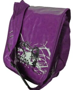 Fino TPN02 Faux Leather Funky Waterproof University/College Messenger Bag - Purple