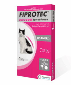 Fiprotec Cat 0-8 kg 10's Pink For Ticks + Fleas