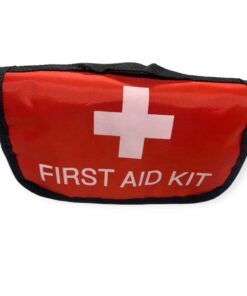 First Aid Kit Folding Red Bag
