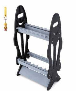 Fish Shaped Fishing Rod Holder Stand with Keyholder