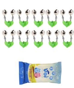 Fishing Alarm Clip on Bells 10 Piece With Fishing Wipes
