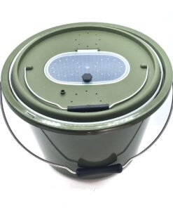 Fishing Bait Bucket with Drainage Inner & Access Lid - 15L