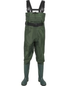 Fishing Chest Wader PVC Waterproof Hunting Chest Wader with Bootfoot - Green - UK 6.5