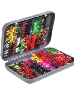 Fishing Hooks, Flies Kit 100 Pieces Assorted Fly Fishing Lures Hooks
