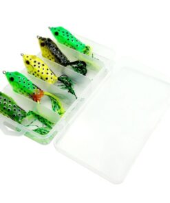 Fishing Lure Soft Imitation Frog Style 5 Piece with Plastic Box OG-1335