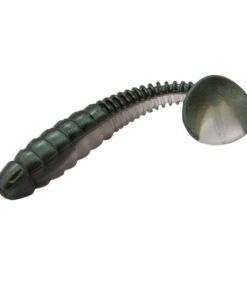 Fishing Lure Soft Paddle Bait White with flecks - Black