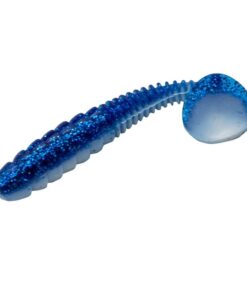 Fishing Lure Soft Paddle Bait White with flecks - Blue