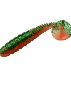Fishing Lure Soft Paddle Bait White with flecks - Orange