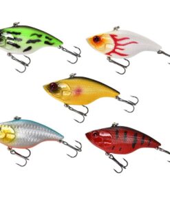 Fishing Lures VIB Lures with 3D Eyes Bionic Fishing Bait Plastic Bait - 5-Piece - F+G+H+I+J