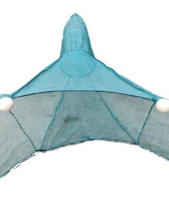 Fishing Nylon Foldable Floating Iron Chain Trap Crab Net - 600 cm