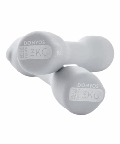 Fitness Dumbbells Easy Set Of 2 x 3 Kg - Grey