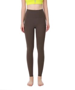 Fitness Or Yoga Lulu Leggings/Tigh Nude Feel High Waist For Women Or Girl - Drak Brown