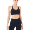 Fitness Sports Bra - Halter Neck - Open Back - Black - XL