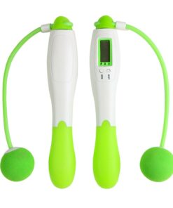 Fitness Training Workout Skipping Rope With Calories Counter - Green