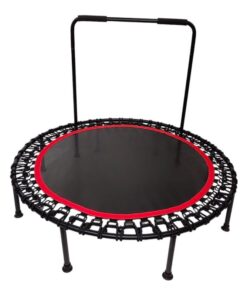 Fitness Trampoline with Adjustable Handle Round - Red