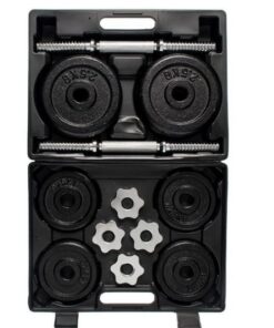 Flexi Muscles - Adjustable Barbell Cast Iron Dumbbells Set for Home & Gym - 50.0 kg