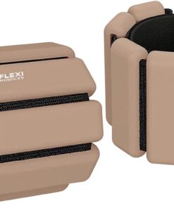 Flexi Muscles - Adjustable Wearable Wrist & Ankle Weights (2x 450g Set) - Peach - Peach