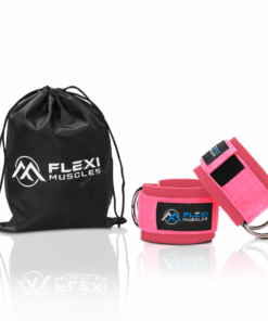 Flexi Muscles - Ankle Straps for Cable Machine Set of 2 - Pink