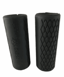 Flexi Muscles - Anti - Slip Rubber Barbell Grips for Bodybuilding - Black