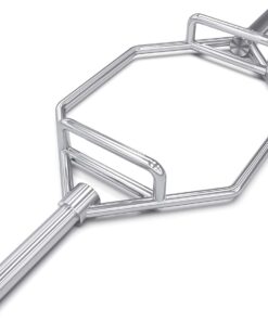 Flexi Muscles - Chrome Hex Barbell Trap Bar for Deadlifting (1.42 m).