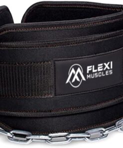Flexi Muscles - Dip Belt with Chain for Weight Lifting.