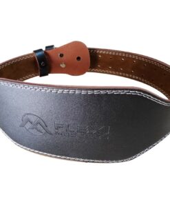 Flexi Muscles - Leather Weight Lifting Belt for Men and Women. - M-L