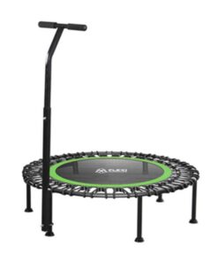 Flexi Muscles - Rebounder Fitness Trampoline with Adjustable Handle Bar - Green
