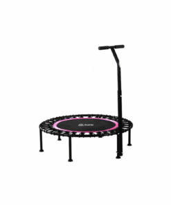 Flexi Muscles - Rebounder Fitness Trampoline with Adjustable Handle Bar - Pink