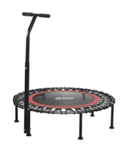 Flexi Muscles - Rebounder Fitness Trampoline with Adjustable Handle Bar - Red