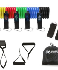 Flexi Muscles - Resistance Bands Set with Handles, Ankle Straps & Door Anchor