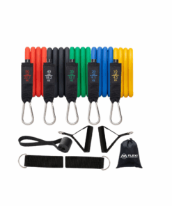 Flexi Muscles - Resistance Bands Set with Handles, & Door Anchor (150LBS)